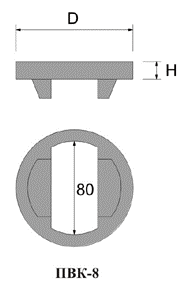 Крышка колодца ПВК-8