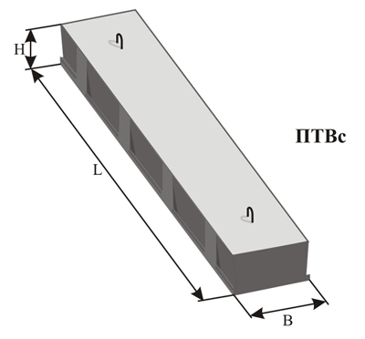Плиты перекрытий сплошные ПТВс-24-4