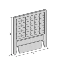 Бетонный забор ПО-2-М (с фартуком)